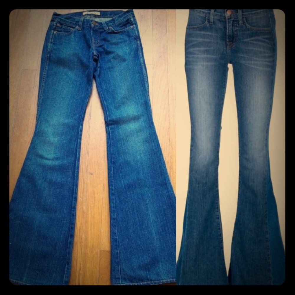 J Brand Womens Bell Bottom Blue Jeans size 25